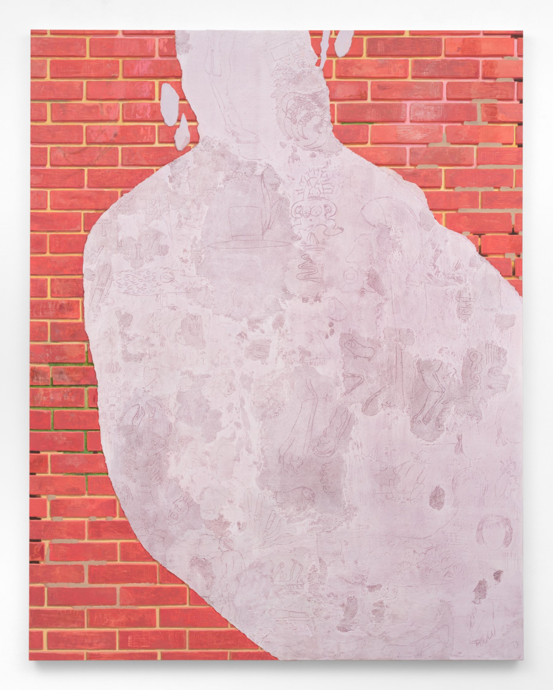 Monika Baer, ﻿Schweine Steine Scherben (lobster), 2025